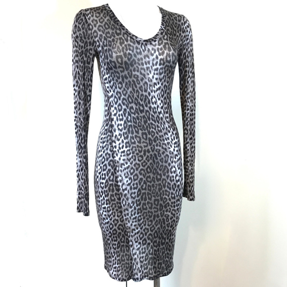 BCBGMaxAzria Dresses & Skirts - BCBGGmaxazria animal print V neck dress